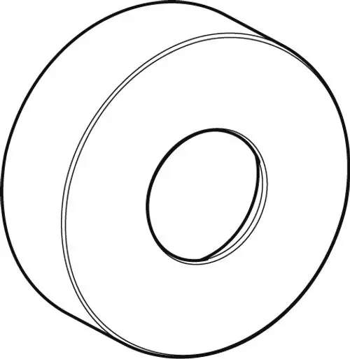 Rosetten-Set aus metallischem Material, rund mit zentralem Loch, geeignet für verschiedene Anwendungen. Ideal Standard bietet funktionale Lösungen in diesem Bereich.